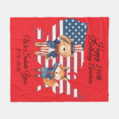 250ste verjaardag Amerika fleece deken (Voorkant (Horizontaal))