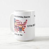 250ste verjaardag Amerika mok (Voorkant links)