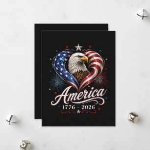 250ste verjaardag Amerika Vlag Adelaar 250 Jaar Feestdagenkaart