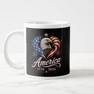 250ste verjaardag Amerika Vlag Adelaar 250 Jaar Grote Koffiekop