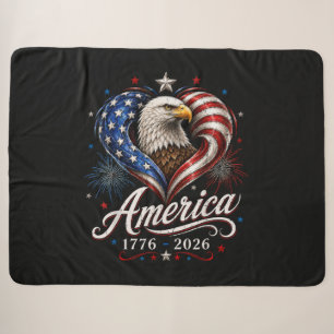 250ste verjaardag Amerika Vlag Adelaar 250 Jaar Sherpa Deken