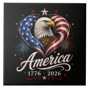 250ste verjaardag Amerika Vlag Adelaar 250 Jaar Tegeltje