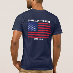 250ste verjaardag Amerikaanse vlag Jetjager vliegt T-shirt