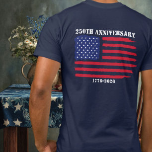 250ste verjaardag Amerikaanse vlag Jetjager vliegt T-shirt