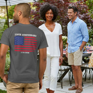 250ste verjaardag Amerikaanse vlag Jetjager vliegt T-shirt