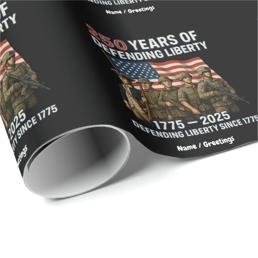 250ste verjaardag Amerikaanse vlag parade Cadeaupapier (Rol Hoek)