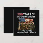 250ste verjaardag Amerikaanse vlag parade Kaart (Voorkant / Achterkant)