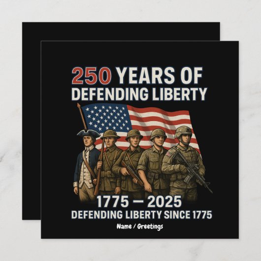 250ste verjaardag Amerikaanse vlag parade Kaart (Voorkant / Achterkant)