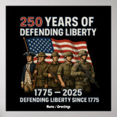 250ste verjaardag Amerikaanse vlag parade Poster (Voorkant)