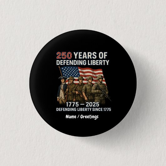 250ste verjaardag Amerikaanse vlag parade Ronde Button 3,2 Cm (Voorkant)