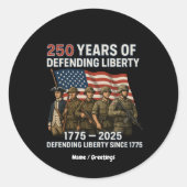 250ste verjaardag Amerikaanse vlag parade Ronde Sticker