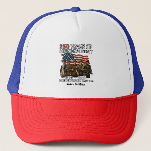 250ste verjaardag Amerikaanse vlag parade Trucker Pet (Voorkant)