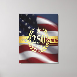 250ste Verjaardag Amerikaanse Vlag Puzzel – 1776‑2 Canvas Afdruk