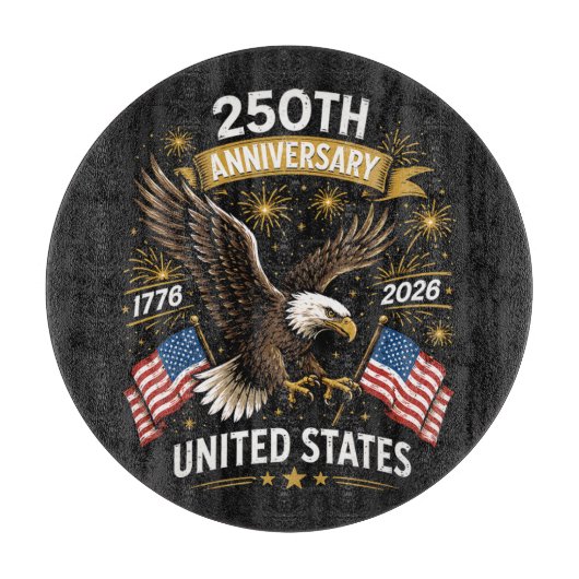 250ste verjaardag Amerikaanse zeearend viering Snijplank (Voorkant)