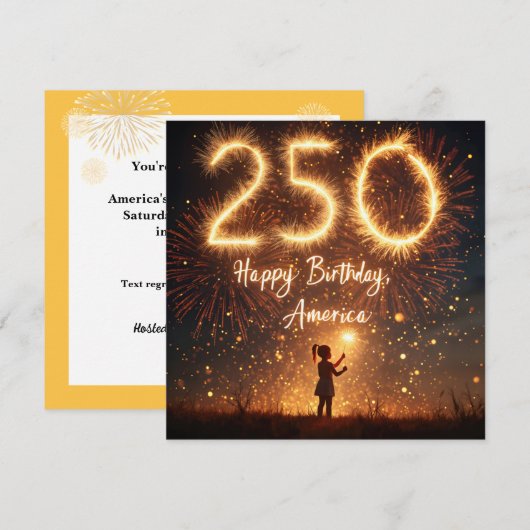 250ste verjaardag BBQ Kaart (Voorkant / Achterkant)