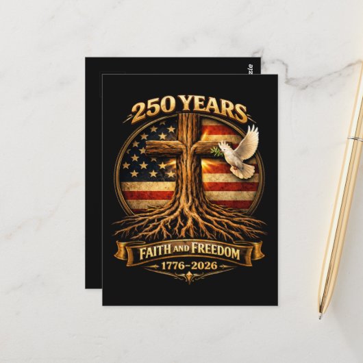 250ste verjaardag briefkaart (Voorkant / Achterkant in situ)