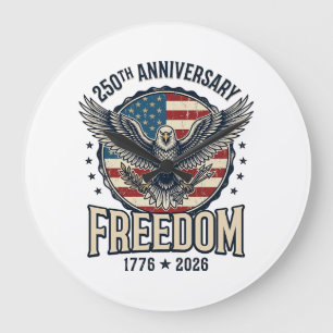 250ste verjaardag Freedom Eagle Patriottische Vint Grote Klok