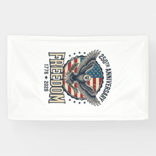 250ste Verjaardag Freedom Eagle Patriottische Vint Spandoek