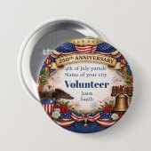 250ste Verjaardag Knop Ronde Button 7,6 Cm (Voorkant /achterkant)