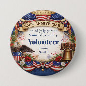 250ste Verjaardag Knop Ronde Button 7,6 Cm (Voorkant)