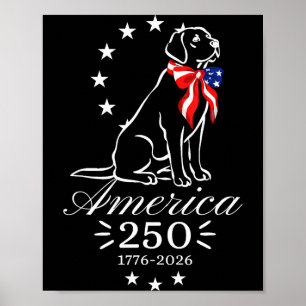 250ste verjaardag labrador retriever amerika 250 poster