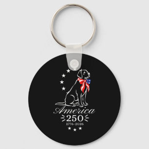 250ste verjaardag labrador retriever amerika 250 sleutelhanger
