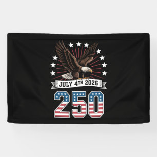 250ste Verjaardag Patriottische 4e Juli 1776 2026 Spandoek
