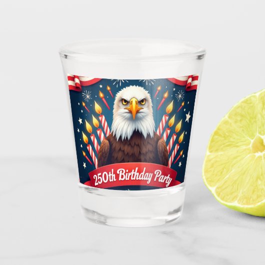 250ste verjaardag shot glas (Voorkant)