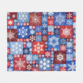 250ste Verjaardag Sneeuwvlok Collage Fleece Deken (Voorkant (Horizontaal))