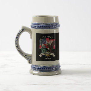 250ste Verjaardag Standbeeld Liberty Eagle Vlag Bierpul