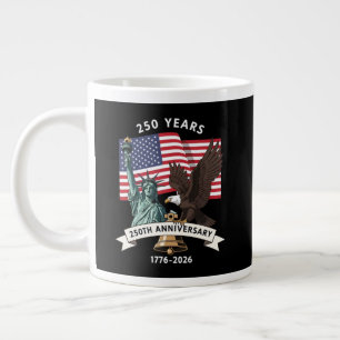 250ste Verjaardag Standbeeld Liberty Eagle Vlag Grote Koffiekop