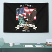 250ste Verjaardag Standbeeld Liberty Eagle Vlag Spandoek (Beurs)