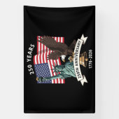 250ste Verjaardag Standbeeld Liberty Eagle Vlag Spandoek (Verticaal)