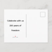 250ste verjaardag uitnodiging briefkaart (Achterkant)