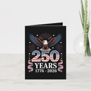 250ste verjaardag USA 1776 2026 Patriottische Adel Feestdagen Kaart