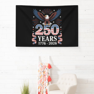 250ste verjaardag USA 1776 2026 Patriottische Adel Spandoek