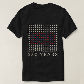 250ste verjaardag USA 250 jaar patriottische sterr T-shirt