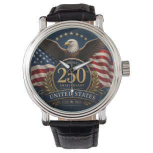 250ste verjaardag USA Patriotisch Aandenken Horloge