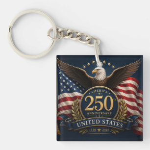 250ste verjaardag USA Patriotisch Aandenken Sleutelhanger