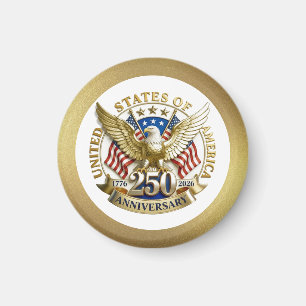 250ste Verjaardag USA Patriottisch 1776–2026 Magneet