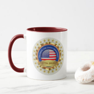 250ste Verjaardag USA Patriottisch 1776–2026 Mok