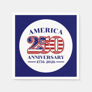 250ste verjaardag USA patriottisch 1776–2026 Servet