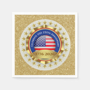 250ste Verjaardag USA Patriottisch 1776–2026 Servet