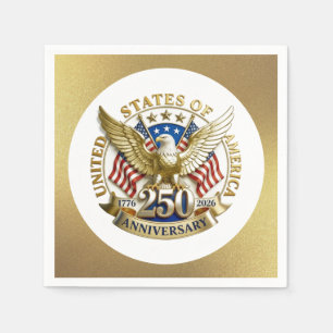 250ste Verjaardag USA Patriottisch   1776–2026 Servet