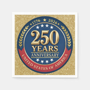 250ste Verjaardag USA Patriottisch 1776–2026 Servet