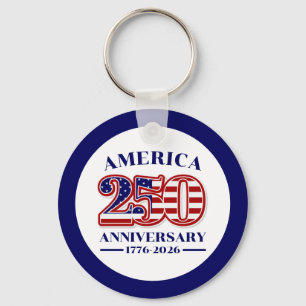 250ste verjaardag USA patriottisch 1776–2026 Sleutelhanger
