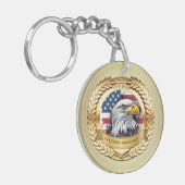 250ste Verjaardag USA Patriottisch | 1776–2026 Sleutelhanger (Voorkant Links)