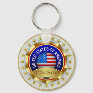 250ste Verjaardag USA Patriottisch 1776–2026 Sleutelhanger