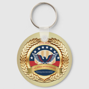 250ste Verjaardag USA Patriottisch 1776–2026 Sleutelhanger