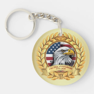 250ste Verjaardag USA Patriottisch   1776–2026 Sleutelhanger